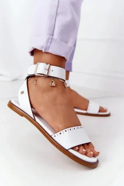 Clearance Big Star Shoes Skórzane Sandały Big Star HH274722 Białe