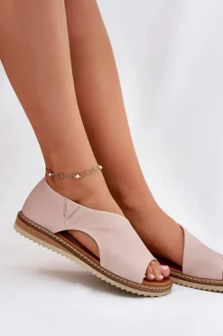 Sandały Płaskie><noscript><img width=