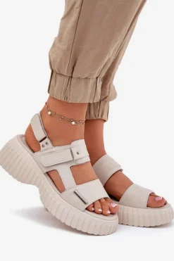 Sandały Płaskie><noscript><img width=