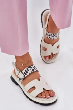 Sandały Płaskie><noscript><img width=