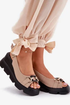 Sandały Z Cholewką|Sandały Na Koturnie><noscript><img width=