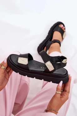 Sandały Płaskie><noscript><img width=