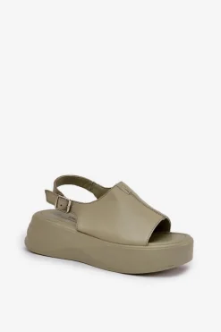 Sandały Płaskie><noscript><img width=