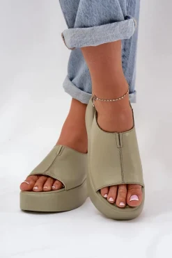 Sandały Płaskie><noscript><img width=