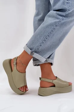 Sandały Płaskie><noscript><img width=