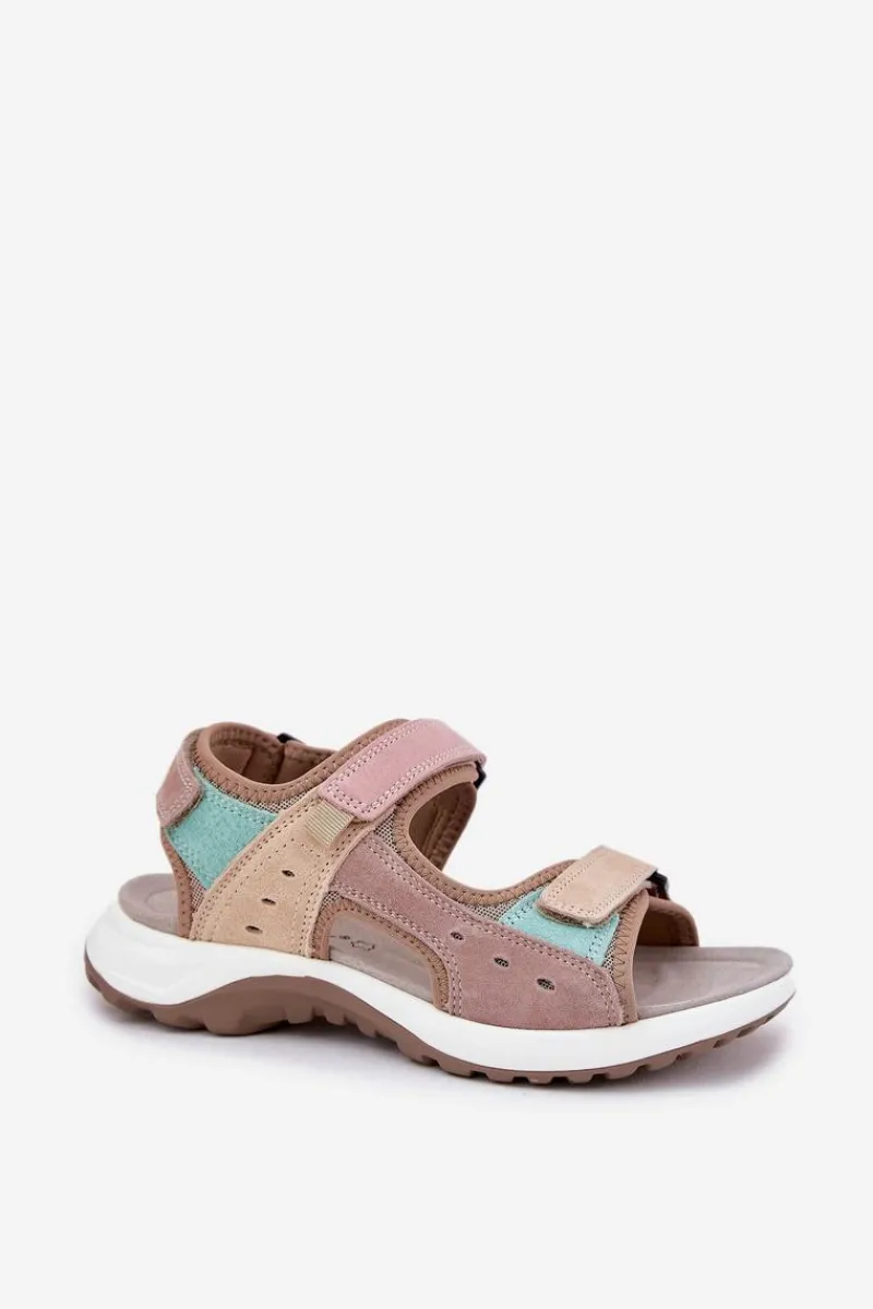 Sandały Płaskie>Buty damskie Vinceza Skórzane Sandały Damskie Sportowe McKeylor 95347 Beżowe Beżowy