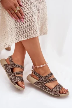 Sandały Płaskie><noscript><img width=