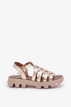 Sandały Płaskie><noscript><img width=