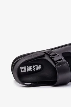 New Big Star Shoes Skórzane Sandały Męskie Big Star RR174086 Czarne