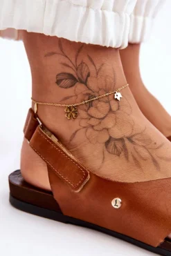 Sandały Płaskie><noscript><img width=