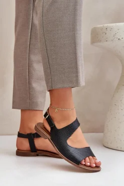 Sandały Płaskie><noscript><img width=