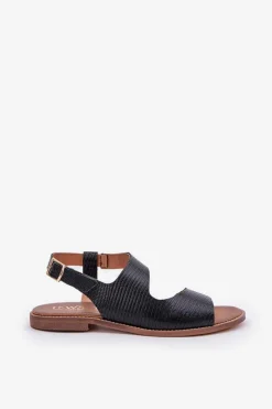 Sandały Płaskie><noscript><img width=