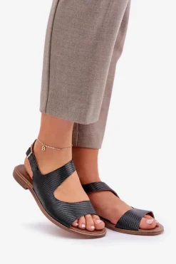 Sandały Płaskie><noscript><img width=