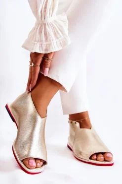 Sandały Płaskie><noscript><img width=