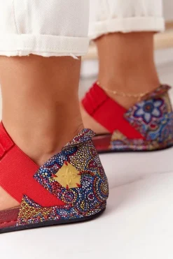 Sandały Płaskie><noscript><img width=