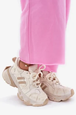 GOE Skórzane Sneakersy Damskie RR2N4037 Beżowe Beżowy