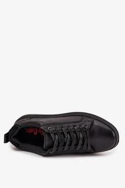 Obuwie Sportowe Męskie></noscript>Lee Cooper Skórzane Sneakersy Męskie LCJ-25-33-3965 Czarne