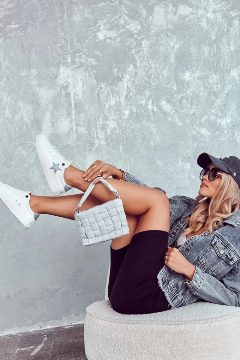 Clearance Big Star Shoes Skórzane Tenisówki Gwiazda Big Star JJ274240 Białe