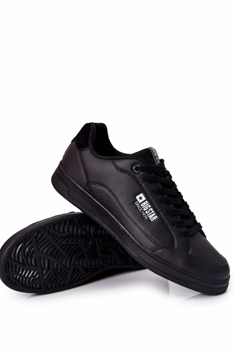 New Skórzane Tenisówki Memory Foam Big Star II174169 Czarne Męskie Trampki Męskie Big Star|Trampki Niskie