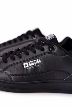 New Skórzane Tenisówki Memory Foam Big Star II174169 Czarne Męskie Trampki Męskie Big Star|Trampki Niskie