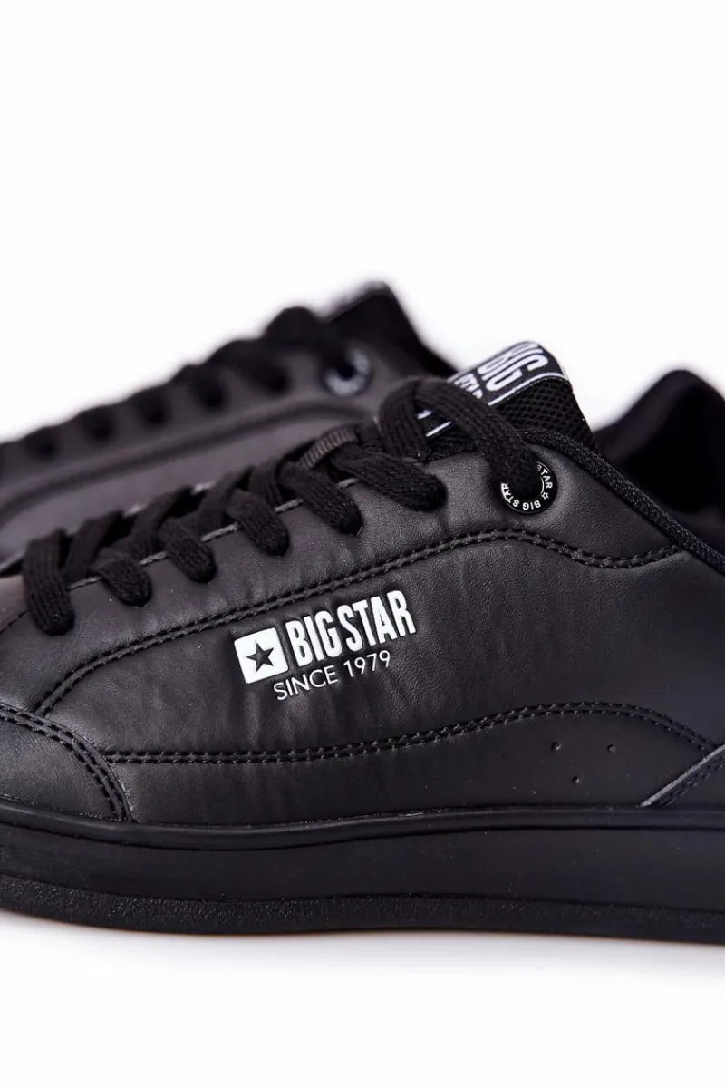 New Skórzane Tenisówki Memory Foam Big Star II174169 Czarne Męskie Trampki Męskie Big Star|Trampki Niskie