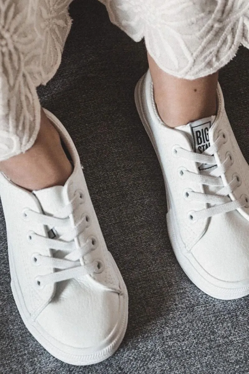 Chłopięce|Dziewczęce>Big Star Shoes Skórzane Trampki Big Star JJ374024 Białe