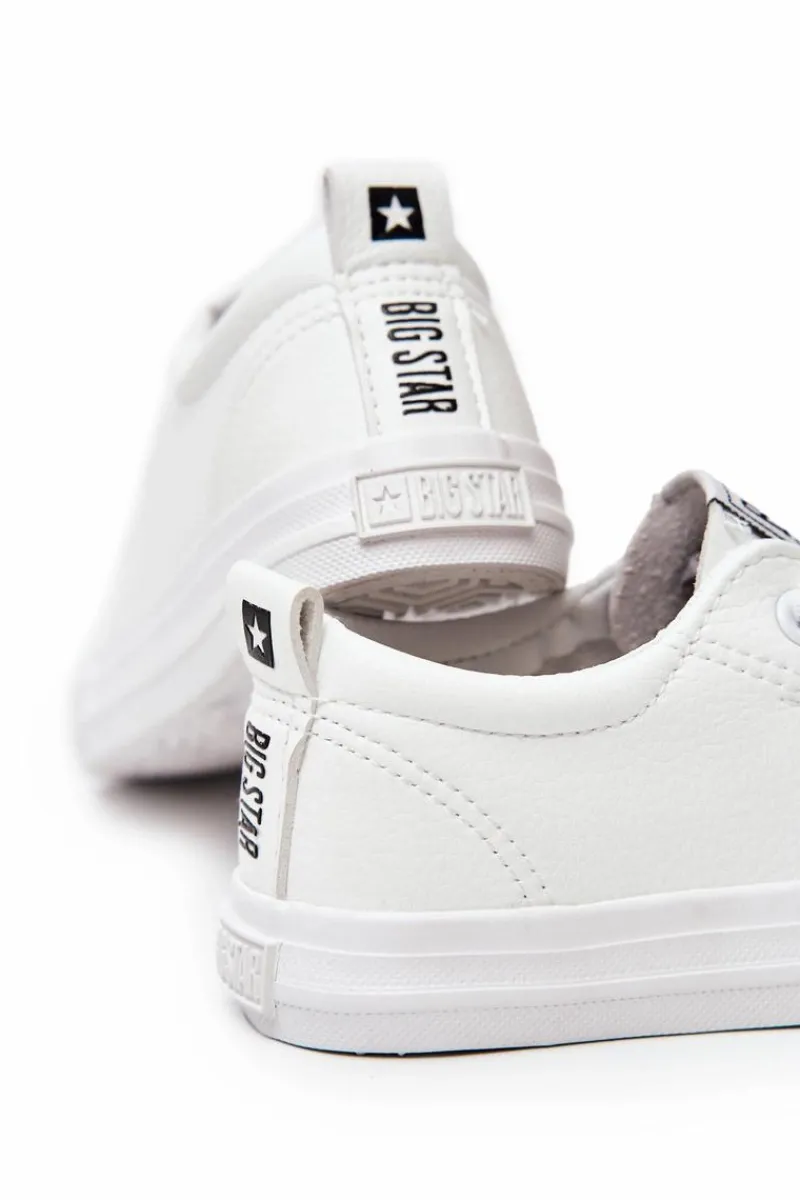 Chłopięce|Dziewczęce>Big Star Shoes Skórzane Trampki Big Star JJ374024 Białe