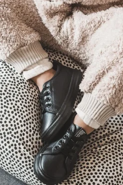 Outlet Big Star Shoes Skórzane Trampki Big Star JJ374025 Czarne