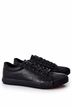 Best Skórzane Trampki Big Star II174029 Czarne Męskie Trampki Męskie Big Star|Trampki Niskie