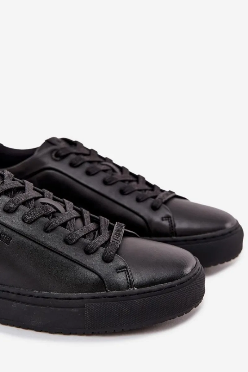 New Skórzane Trampki Sneakersy Męskie Big Star SS174121 Czarne Męskie Trampki Męskie Big Star|Obuwie Sportowe Męskie