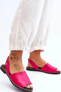 Sandały Płaskie><noscript><img width=