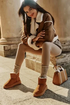 Skórzane Zamszowe Śniegowce Z Futerkiem Vinceza 97951 Camel Damskie Śniegowce Damskie