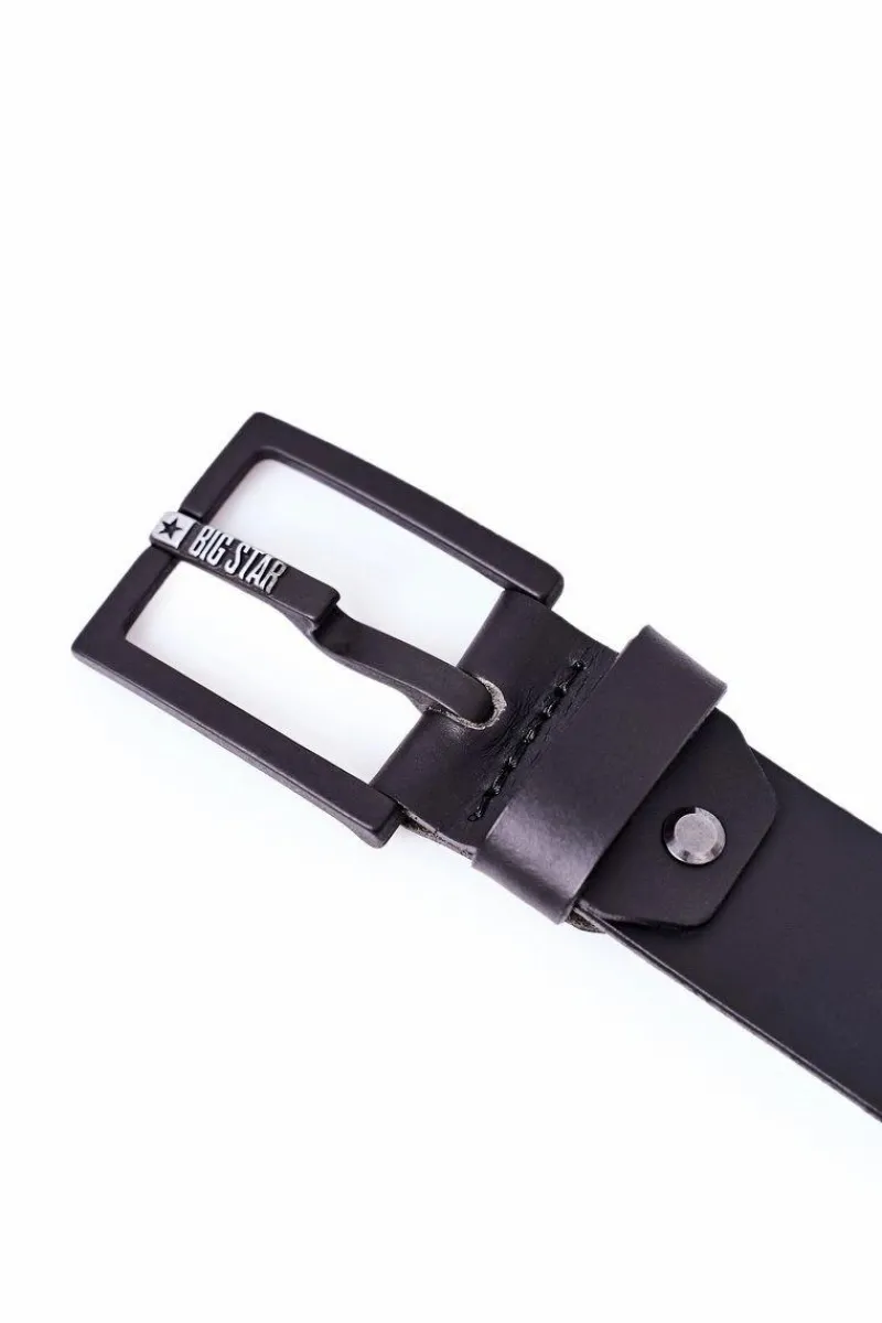 Paski>Big Star Shoes Skórzany Pasek Męski Big Star HH674104 Czarny