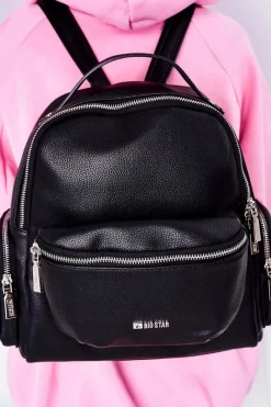 Outlet Big Star Shoes Skórzany Plecak / Nerka 2w1 Big Star HH574056 Czarny