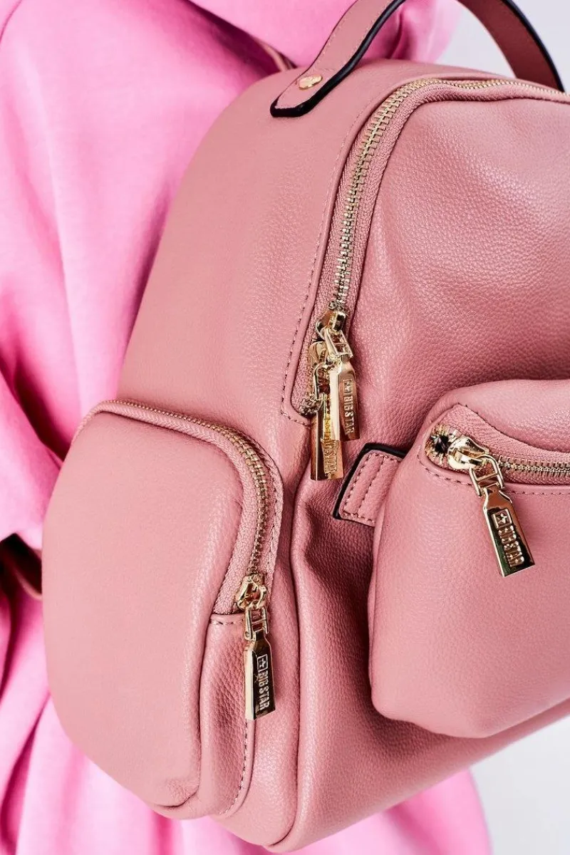 Hot Skórzany Plecak / Nerka 2w1 Big Star HH574059 Różowy Nerki|Plecaki