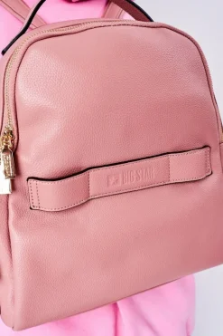 Hot Skórzany Plecak / Nerka 2w1 Big Star HH574059 Różowy Nerki|Plecaki