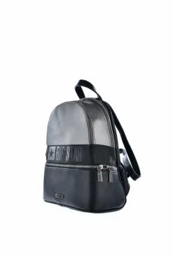 Sale Skórzany Plecak Big Star JJ574024 Czarno-Srebrny Plecaki