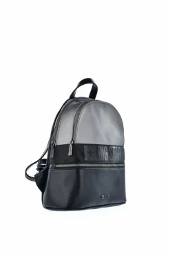 Sale Skórzany Plecak Big Star JJ574024 Czarno-Srebrny Plecaki