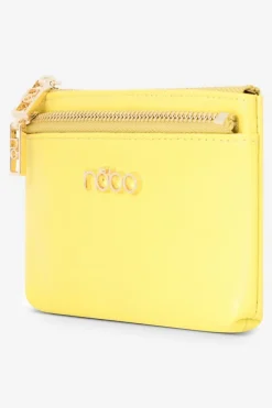 New Nobo Skórzany Portfel Damski NPUR-LR0150-C008 Limonkowy