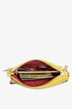 New Nobo Skórzany Portfel Damski NPUR-LR0150-C008 Limonkowy