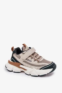 Best Sneakersy Buty Sportowe Dziecięce Na Rzep Beżowe Ronivelle Dzieci Chłopięce|Back To School