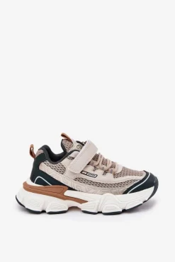 Best Sneakersy Buty Sportowe Dziecięce Na Rzep Beżowe Ronivelle Dzieci Chłopięce|Back To School