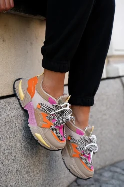 Buty Sportowe Na Platformie|Sneakersy Damskie></noscript>Boto Sneakersy Buty Sportowe Damskie Z Podwójnym Sznurowaniem Khaki Efobell