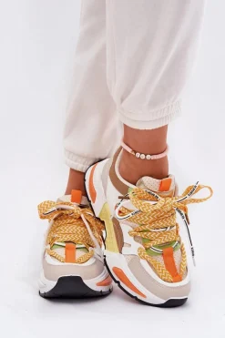 Discount Sneakersy Buty Sportowe Damskie Z Podwójnym Sznurowaniem Multikolor Efobell Damskie Buty Sportowe Na Platformie|Sneakersy Damskie