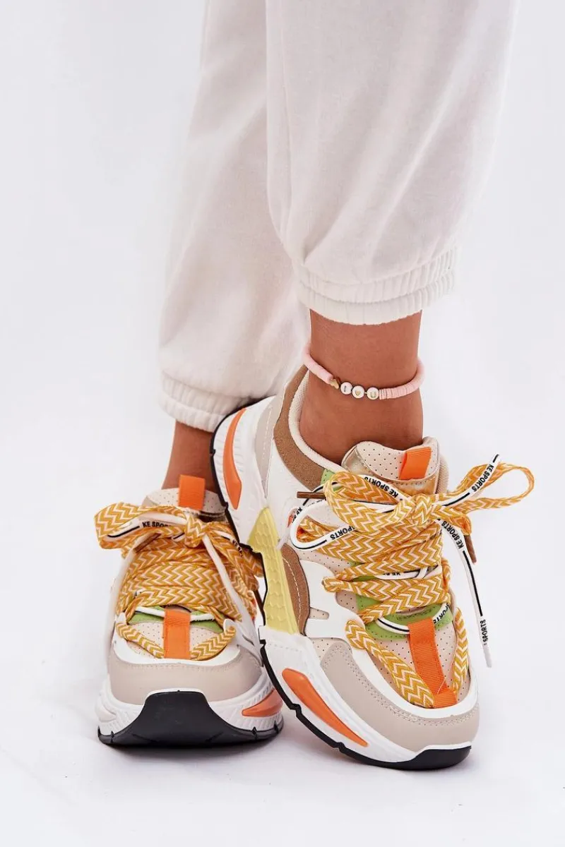 Discount Sneakersy Buty Sportowe Damskie Z Podwójnym Sznurowaniem Multikolor Efobell Damskie Buty Sportowe Na Platformie|Sneakersy Damskie