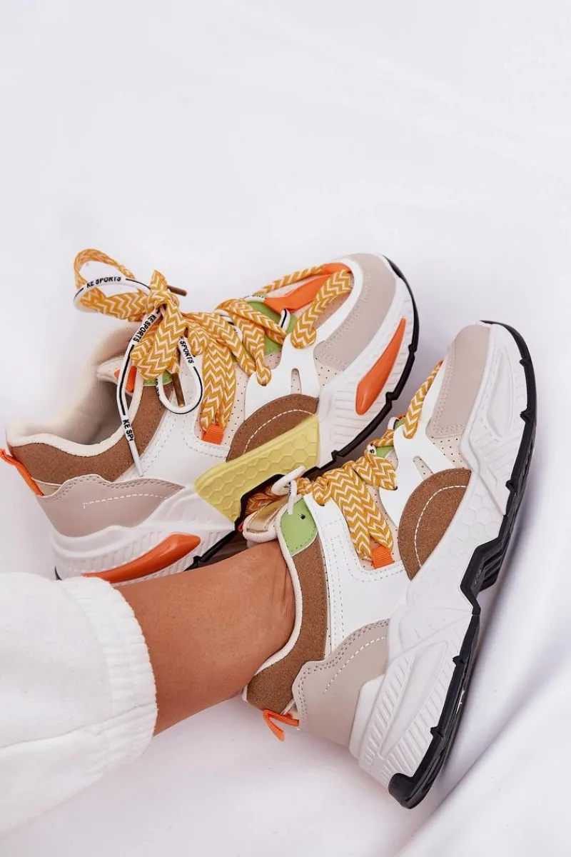Discount Sneakersy Buty Sportowe Damskie Z Podwójnym Sznurowaniem Multikolor Efobell Damskie Buty Sportowe Na Platformie|Sneakersy Damskie