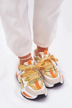 Discount Sneakersy Buty Sportowe Damskie Z Podwójnym Sznurowaniem Multikolor Efobell Damskie Buty Sportowe Na Platformie|Sneakersy Damskie