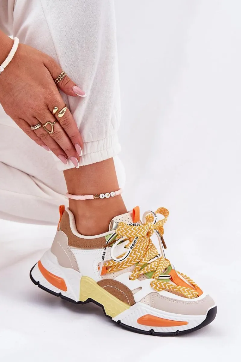 Discount Sneakersy Buty Sportowe Damskie Z Podwójnym Sznurowaniem Multikolor Efobell Damskie Buty Sportowe Na Platformie|Sneakersy Damskie