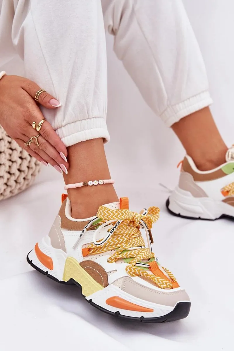 Discount Sneakersy Buty Sportowe Damskie Z Podwójnym Sznurowaniem Multikolor Efobell Damskie Buty Sportowe Na Platformie|Sneakersy Damskie