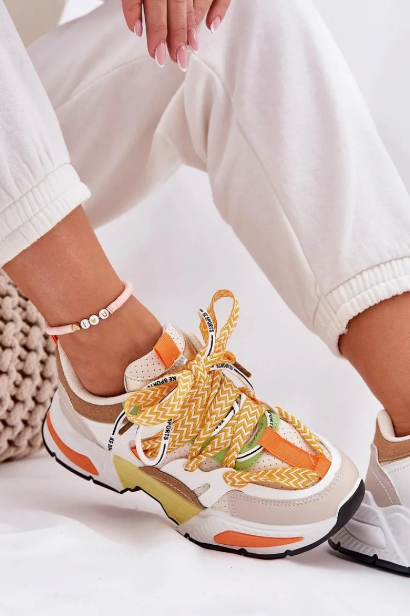 Discount Sneakersy Buty Sportowe Damskie Z Podwójnym Sznurowaniem Multikolor Efobell Damskie Buty Sportowe Na Platformie|Sneakersy Damskie